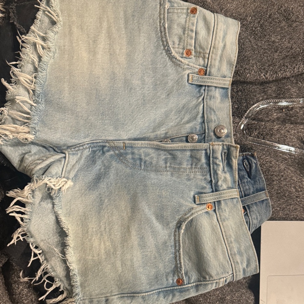 LEVI Light Blue Denim Women Shorts